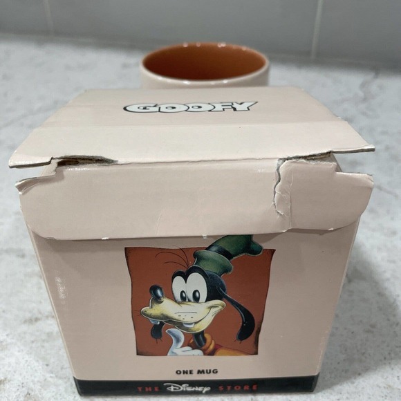 Vintage Disney Goofy Mug Coffee Cup Ceramic 1990s Original Box Made In Thailand - Picture 11 of 12